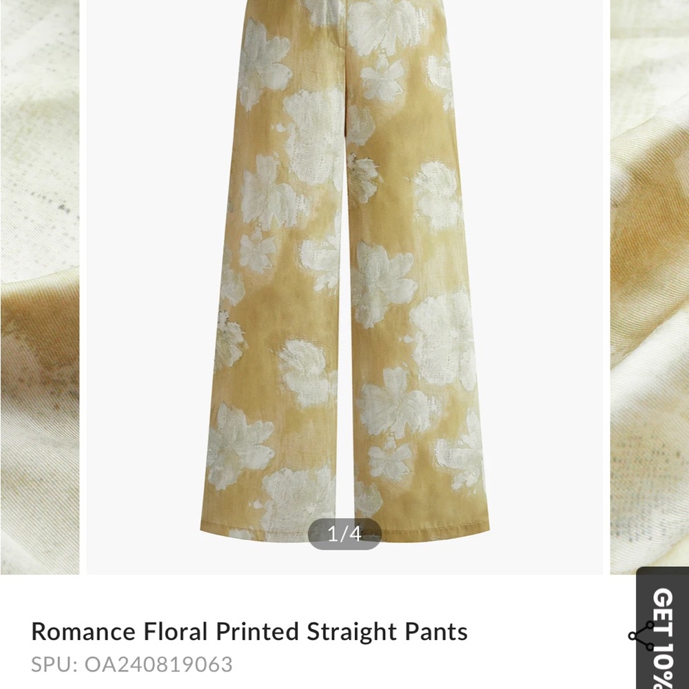 Floral Printed Straight Pants